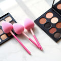 6Pcs Sponge Makeup Applicator with Handle, Sponge Eyeshadow Applicators Makeup, Eyeshadow Sponge Brush, Cotton Eye Makeup Eyeshadow Brushes for Women Girls (4.5 Inch Long) Washable